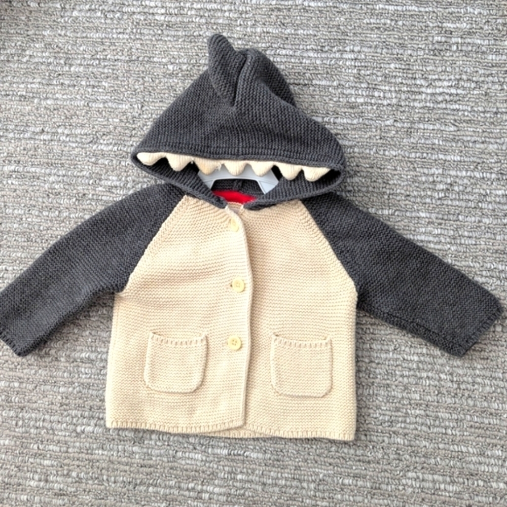 Baby GAP (3-6 Months) Knit Button Down Shark Sweater/Jacket